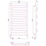 Полотенцесушитель Сунержа Элегия 2.0 электрический 1200x600 левый