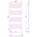 Полотенцесушитель Сунержа Флюид 2.0 электрический 1200x500 правый