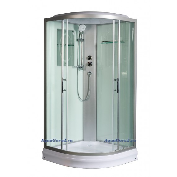 Душевая кабина WeltWasser WW500 Werra 1002 с крышей прозрачное стекло 100х100х217