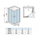 Душевая кабина WeltWasser WW500 Laine 1002 с крышей прозрачное стекло 100х100х217