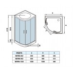 Душевая кабина WeltWasser WW500 Werra 1002 с крышей прозрачное стекло 100х100х217