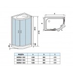 Душевая кабина WeltWasser WW500 Werra 1202 L с крышей прозрачное стекло 120х90х217 левая