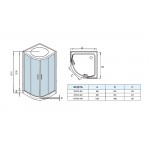 Душевая кабина WeltWasser WW500 Werra 1004 с крышей прозрачное стекло 100х100х217