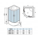 Душевая кабина WeltWasser WW500 Emmer 12055 с гидромассажем 120х120х217 высокий поддон 10000003289