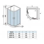 Душевая кабина WeltWasser WW500 Werra 801 без крыши прозрачное стекло 80х80х217