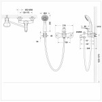 Смеситель Bravat Fit для ванны с коротким изливом с аксессуарами F6135188CP-B-RUS