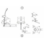 Смеситель Bravat Eco для ванны с длинным изливом с аксессуарами F6111147C-LB