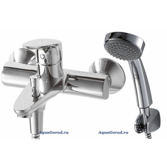Смеситель Bravat Drop для ванны с коротким изливом с аксессуарами F64898C-B