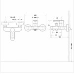 Смеситель Bravat Stream-D для ванны с коротким изливом F637163C-01