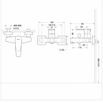 Смеситель Bravat Riffle для ванны с коротким изливом F672106C-01
