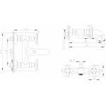 Смеситель Bravat Summer Rain для ванны с коротким изливом F677111C-01