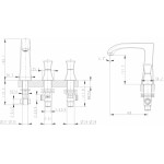 Смеситель Bravat Whirlpool для ванны на борт на 3 отверстия F578112C-1