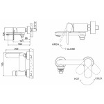 Смеситель Bravat Opal для ванны с коротким изливом F6125183CP-01-RUS