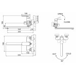 Смеситель Bravat Opal для ванны с длинным изливом F6125183CP-02L-RUS