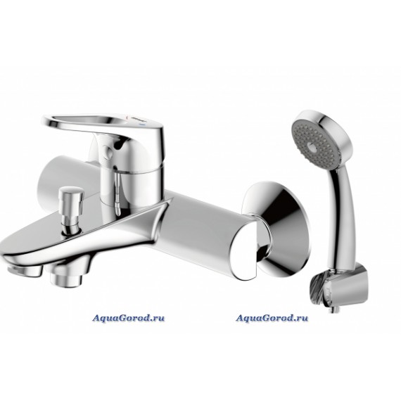 Смеситель Bravat Drop-D для ванны с коротким изливом с аксессуарами F648162C-B-RUS
