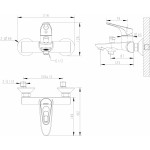 Смеситель Bravat Drop-D для ванны с коротким изливом с аксессуарами F648162C-B-RUS