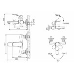 Смеситель Bravat Eler для ванны с коротким изливом F6191238CP-01-RUS