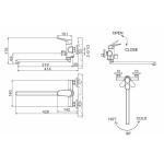Смеситель Bravat Eler для ванны с длинным изливом F6191238CP-01L-RUS