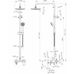 Душевая система Bravat Opal C со смесителем для ванны и душа F6125183CP-A1-RUS