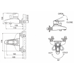 Смеситель Bravat Loop для ванны с коротким изливом F6124182CP-01-RUS